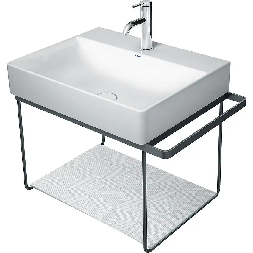 Benställning DuravitDuraSquare Vägghängd till TvättställMatt Svart, BxDxH: 665x451x400 mm