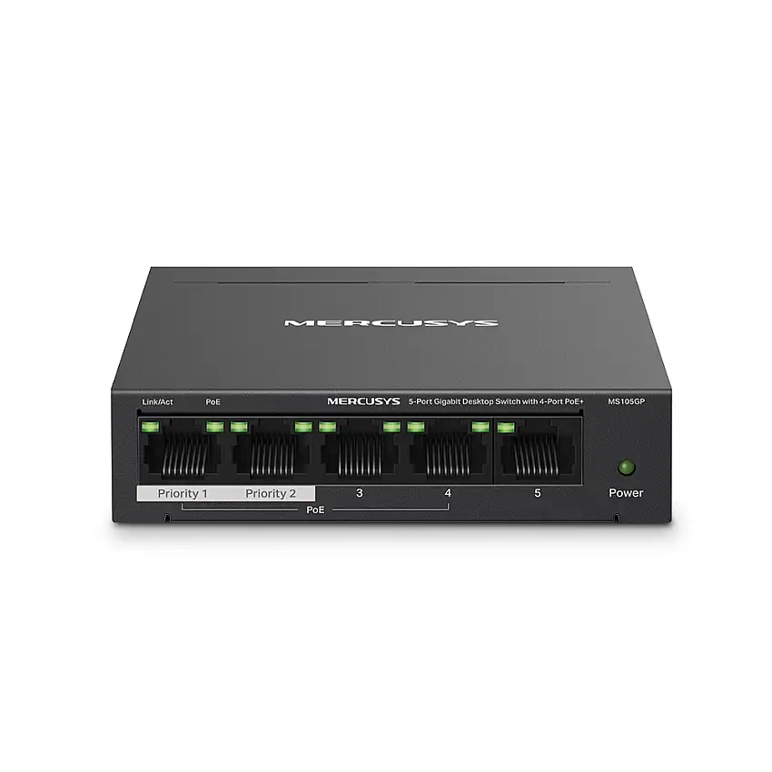Desktop Switch MercusysMS105GP 5-Port Gigabit with 4-Port PoE+