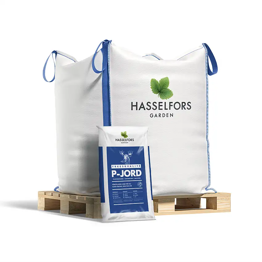 Planteringsjord Hasselfors GardenStorsäck 1500L, Trädgårdsjord för Inomhus- & Utomhusodling