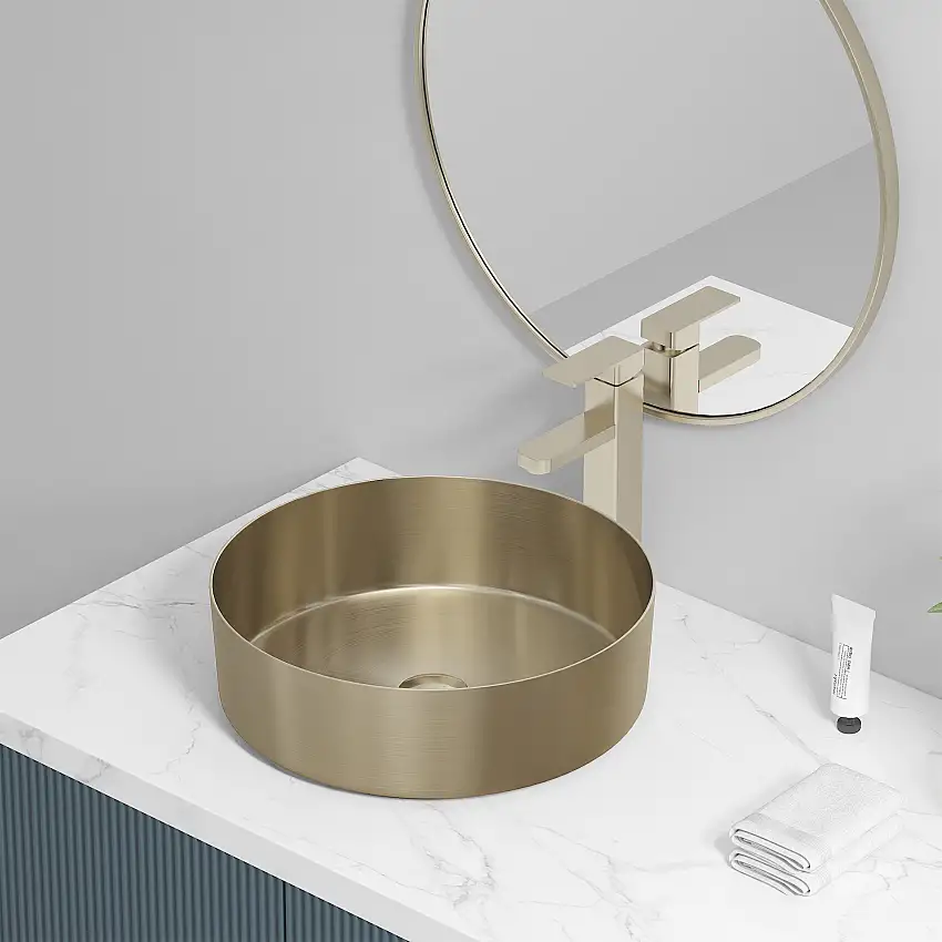 Tvättställ BathlifeJuvelBorstad Guld