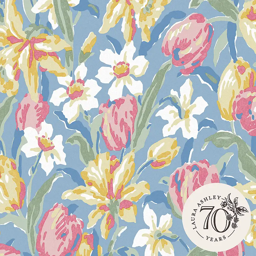 Tapet Laura AshleyTulips China Blå 119847