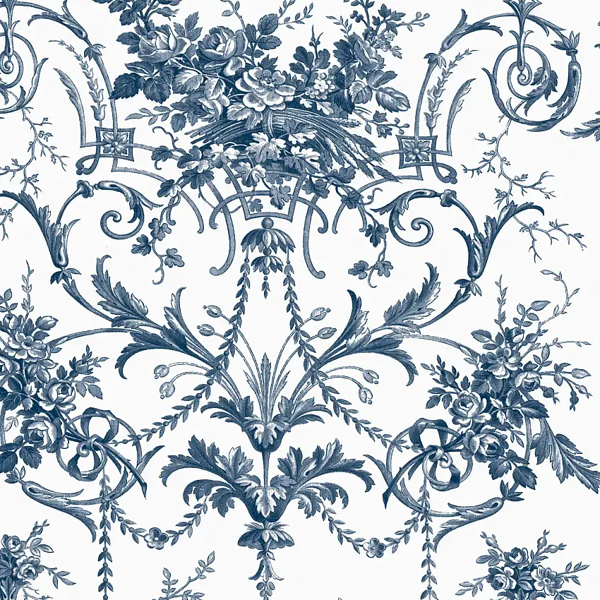 Tapet Laura AshleyTuileries Midnight Blå 122767