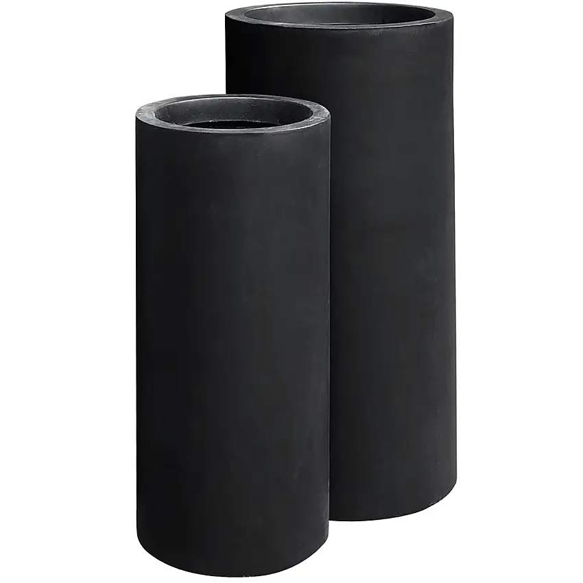 Ytterkrukor LyfcoHög & Svart 2-pack, Fiberarmerade för Svenskt Klimat