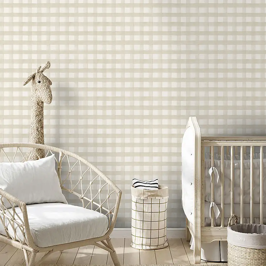 Tapet HoldenDream Catcher Watercolour Gingham Beige 13290