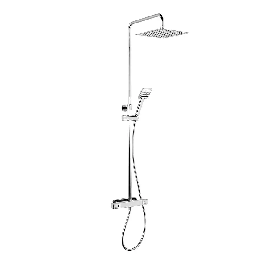 Takduschset HafaMix Slim SquareKrom, cc-mått: 150 mm, Duschhuvud: 250x250 mm
