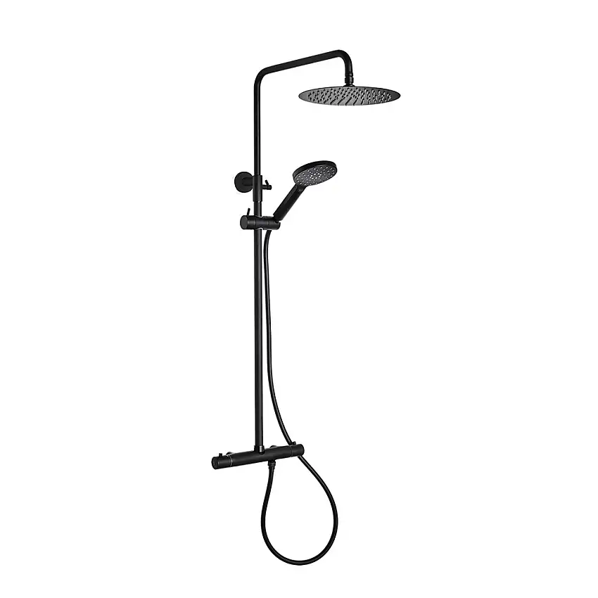 Takduschset HafaFineSvart, cc-mått: 160 mm, Duschhuvud: Ø300 mm