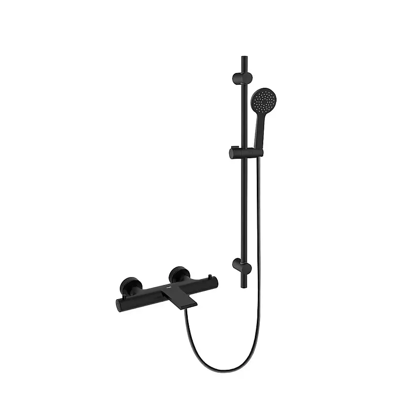Duschset HafaGaia Eco med Badkarsblandare TideSvart, 150 C/C