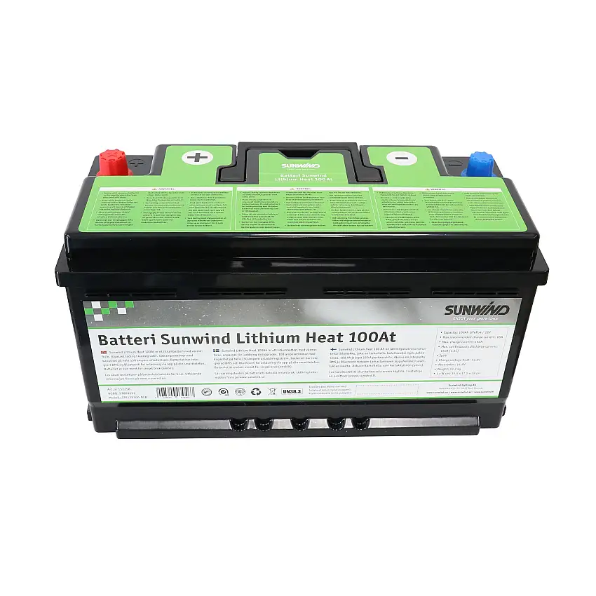 Batteri SunwindLithium Heat 100Ah 12V