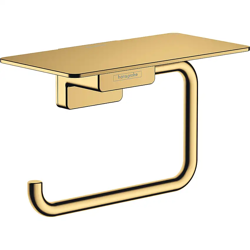 Toalettpappershållare HansgroheAddStoris 41772 med HyllaPolerad Guld
