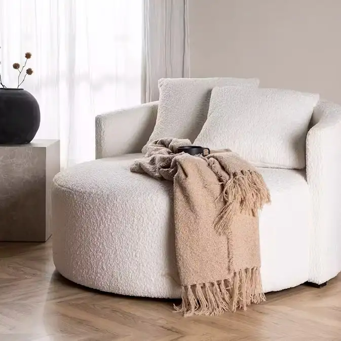 2-sitssoffa Venture HomeKelso Vit Helklädd Teddytyg