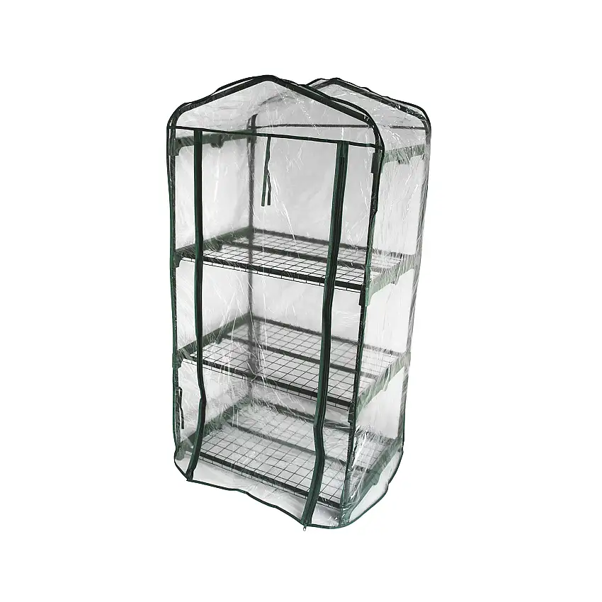 Växthus Plast Home itMini Drivhus med 3 Hyllor,124 cm
