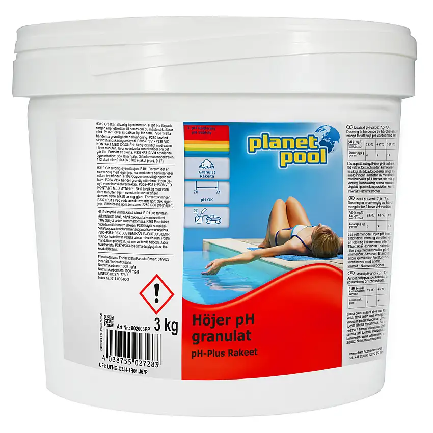 Granulat Planet PoolpH Höjande Poolkemi 3kg