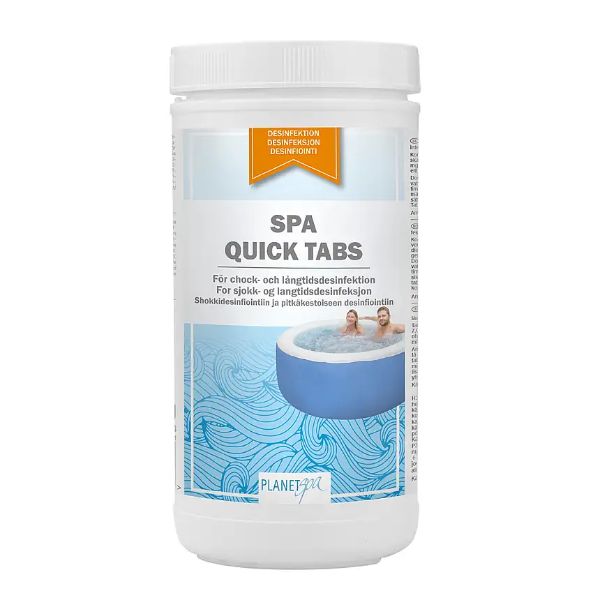 Klortabletter Planet SpaQuick Tabs Poolkemi Klor 20g