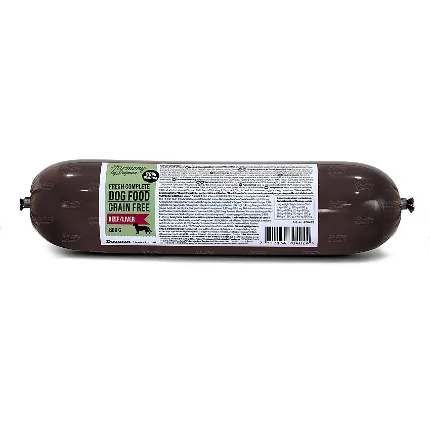 Hundfoder HarmonyBiff/Lever 800 g