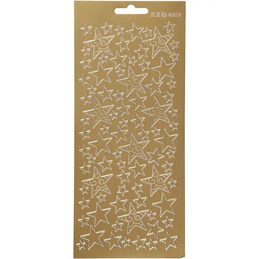 Stickers Creativ CompanyStjärnor 10x23 cm 1 Ark
