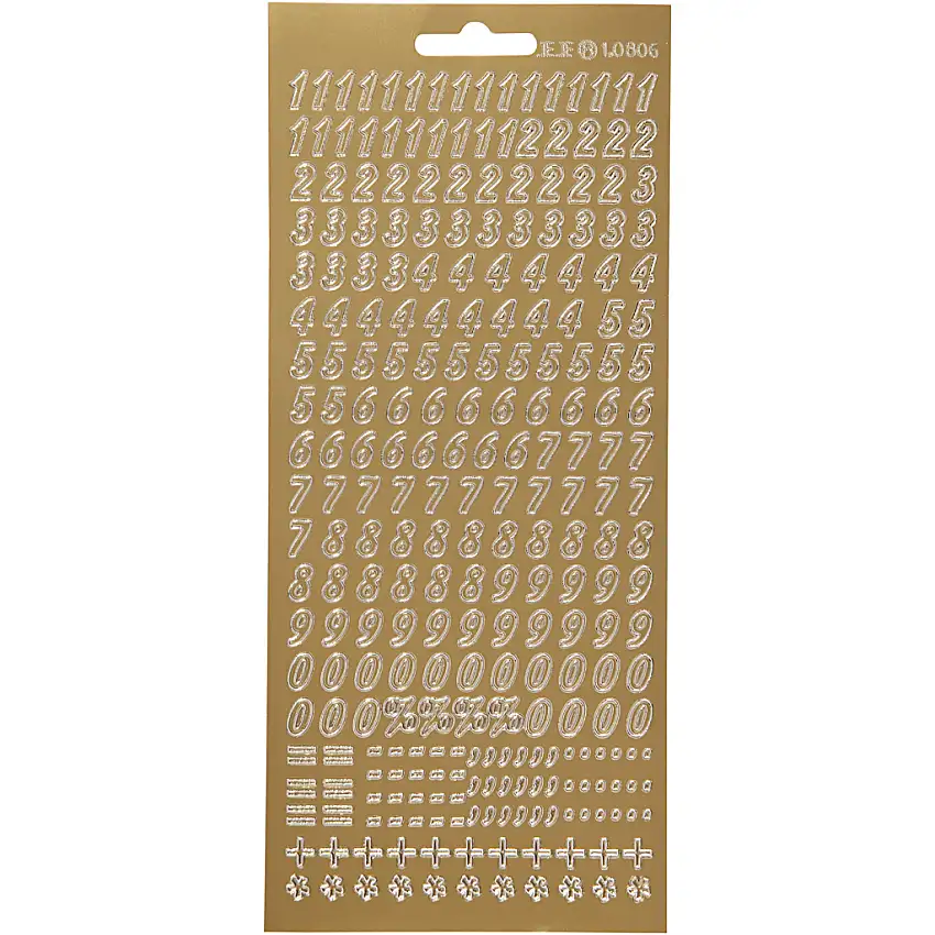 Stickers Creativ CompanySiffror 10x23 cm 1 Ark/frp