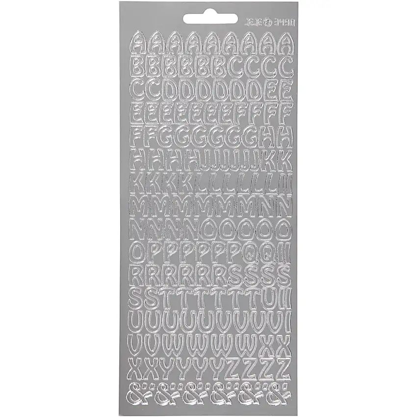Stickers Creativ CompanyBokstäver 2Silver