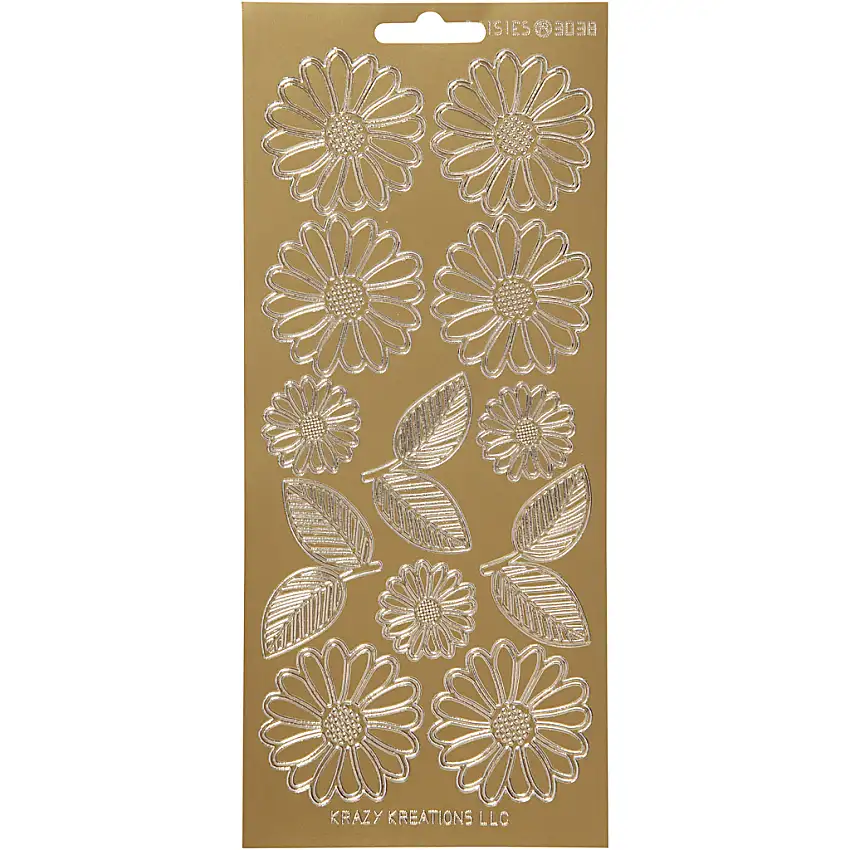 Stickers Creativ CompanyMargariter 10x23 cm 1 ArkGuld