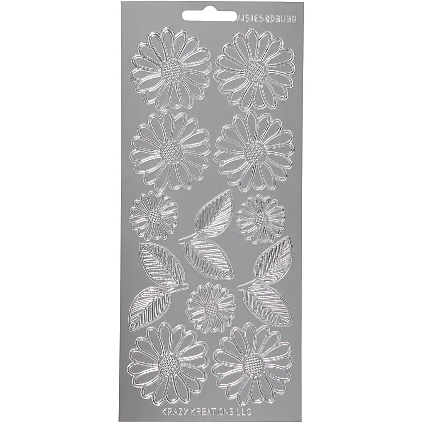 Stickers Creativ CompanyMargariter 10x23 cm 1 ArkSilver