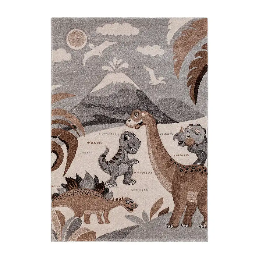 Barnmatta KM CarpetsAtlas Jurassic Grå/Natur120x170 cm