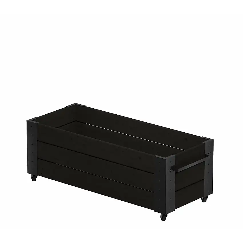 Blomlåda PLUSBlomlåda Cubic Svart 120x50x45 cm Utomhus, FSC-certifierad