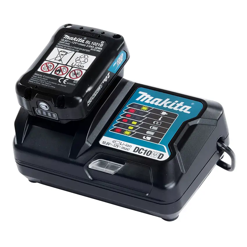 Batteripaket Makita191B50-9 12V 2,0 Ah Li-ion Batteri och Laddare