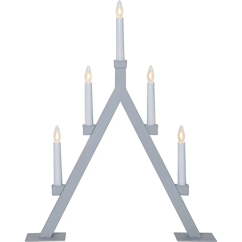 Adventsljusstake Star TradingOliver 5LGrå