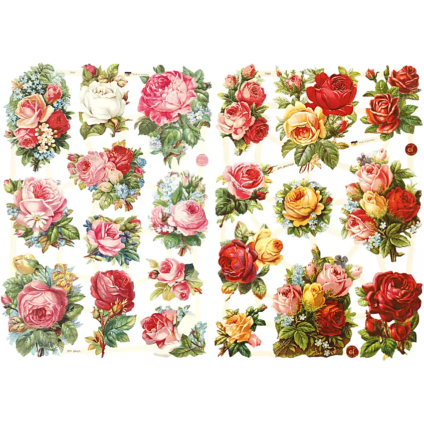 Bokmärken Creativ CompanyRosor Mixade 165x235 cm 2 Ark/1 Förp