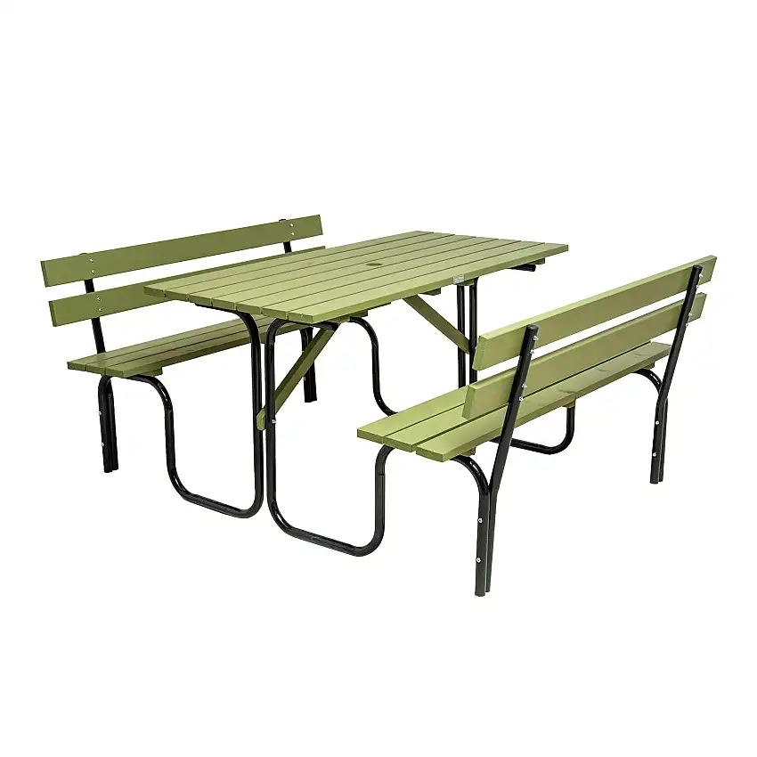 Bänkbord Utomhus Eden WoodStålpicknick 150Grön