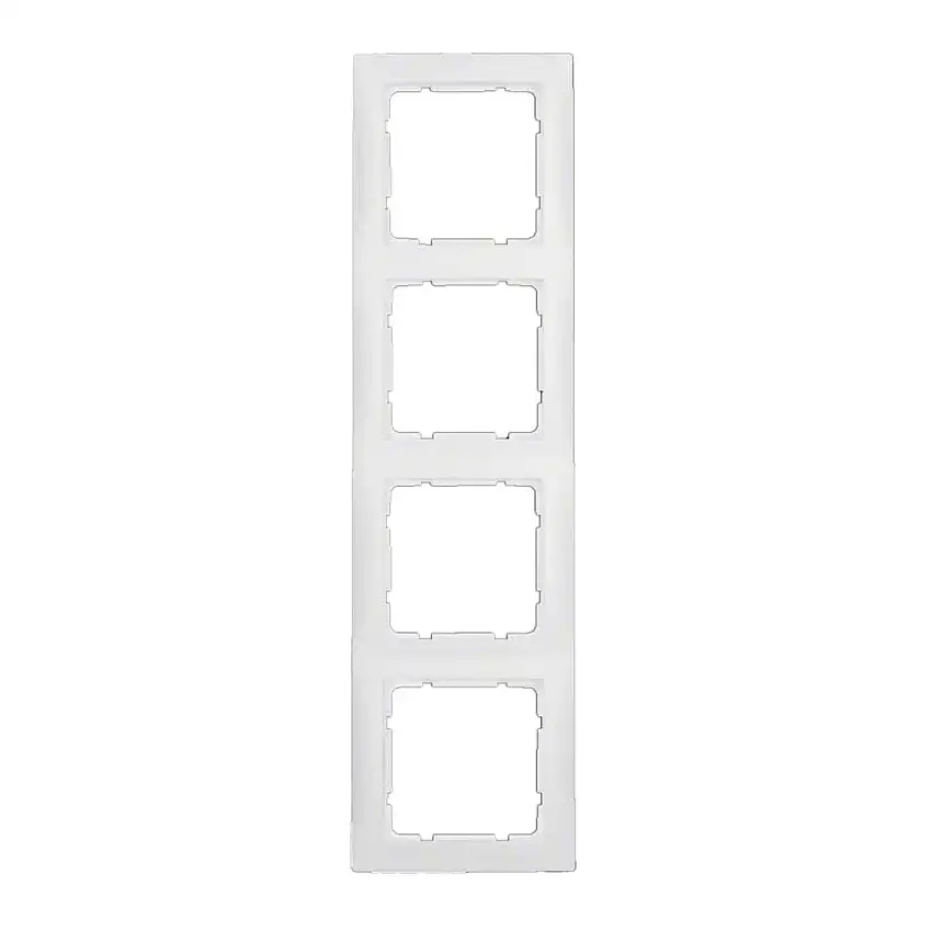 Kombinationsram Hager4-fack i Plast S.1Vit (RAL 9010)