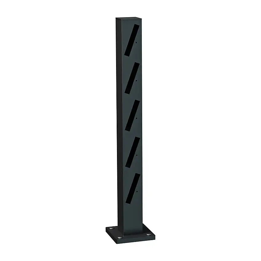 Ändstolpe Staket RecalRuskenHöjd: 1510 mm, Svart
