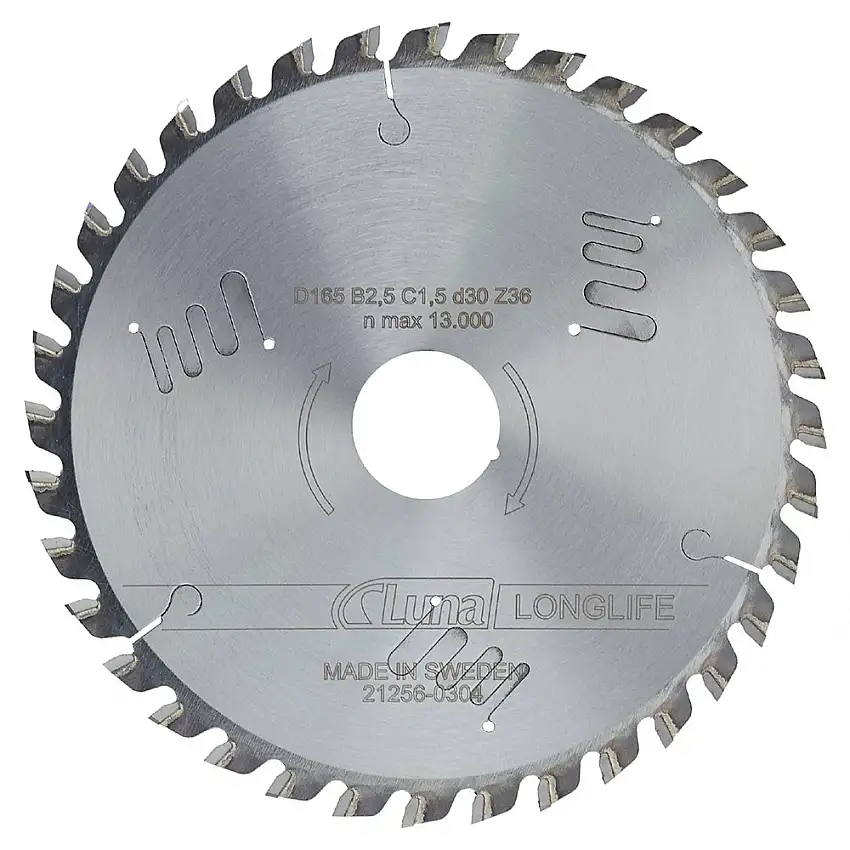 Cirkelsågblad Luna ToolsLonglifeHM 165x30 Z36