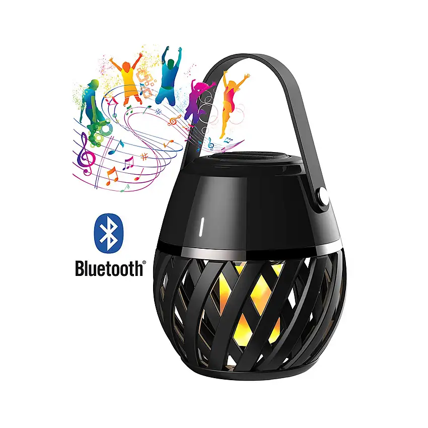 Flamlampa HomelineHelios med BT-högtalareSvart