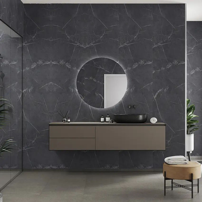 Våtrumsskiva Fibo2272-L00 S Black Marble 10x620x3020 mm