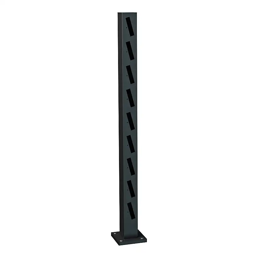 Ändstolpe Staket RecalHärenHöjd: 1060 mm, Svart, Vänster