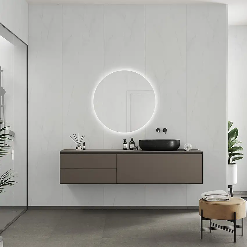 Våtrumsskiva Fibo2487-LM10 S Bianco Marble 10x620x3020 mm