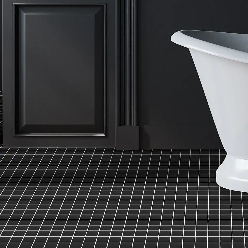 Klinkermosaik ArredoTitan Svart Blank 5x5 cm