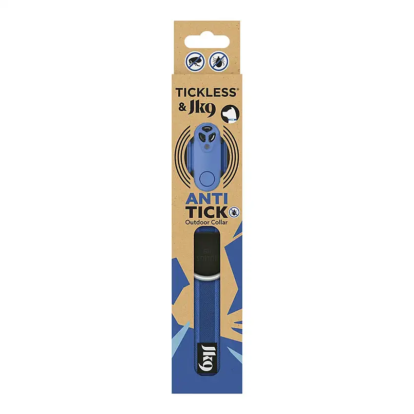 Ultraljudshalsband TICKLESSJK9 Outdoor Ultraljuds Fästingskydd Halsband för HusdjurFärg: Blå