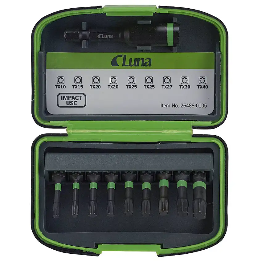 Bitssats Luna Tools10 Delar Impact Torx
