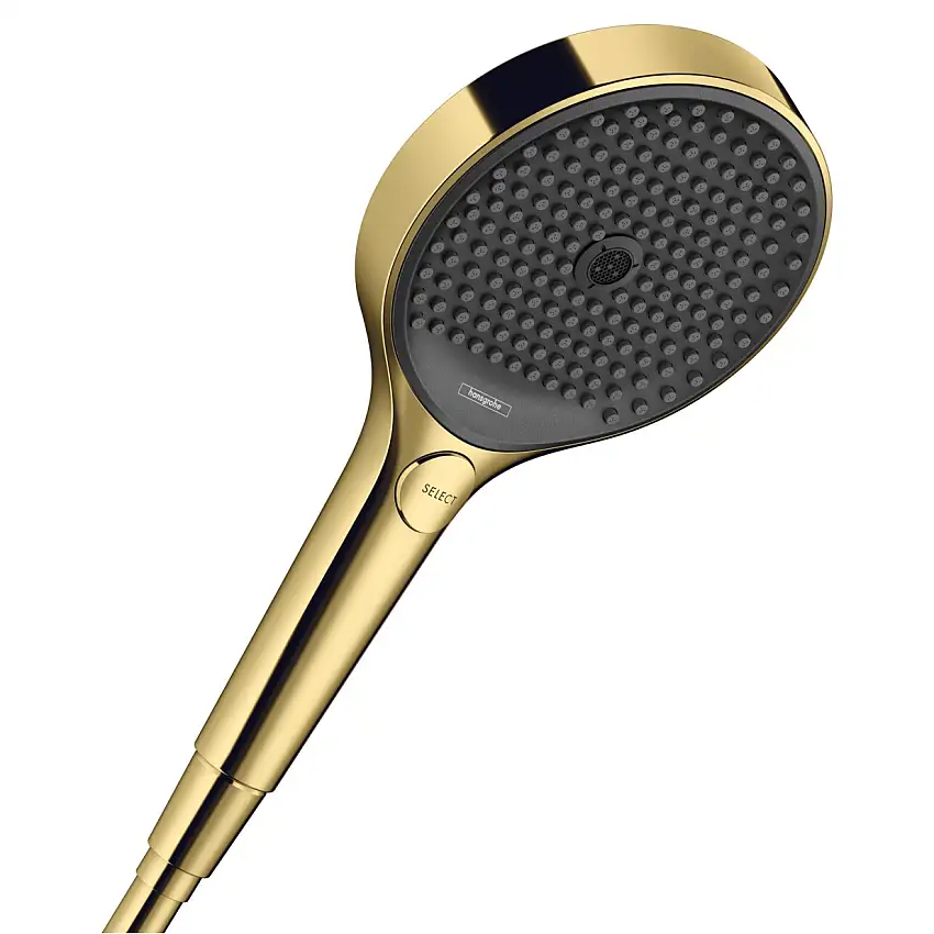 Handdusch HansgroheRainfinity 130 3jetPolerad Guld-optik, Utan EcoSmart