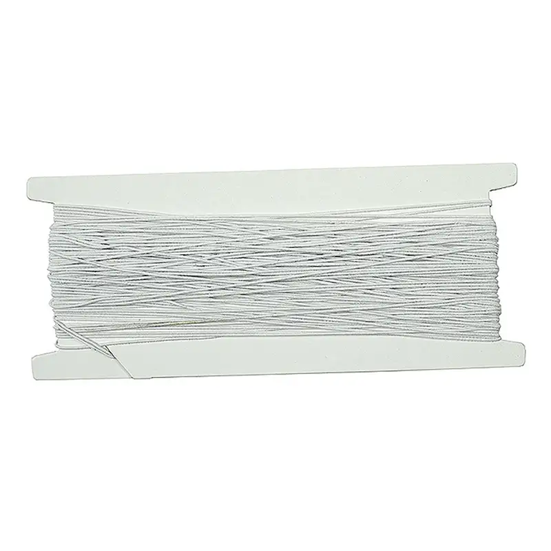 Gummitråd ABA SkolVävklädd Vit 1 mm x25 M