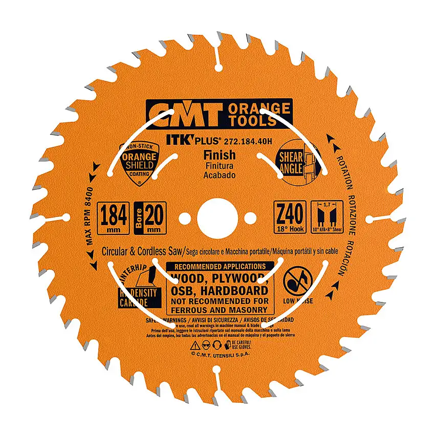 Sågklinga CMT Orange ToolsITK-Plus Kapning184x1,7x30 mm