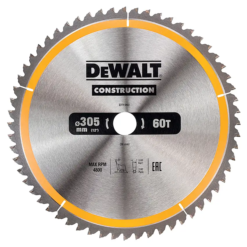 Cirkelsågblad DeWaltDT19-QZ305x30 mm, 60 Tänder