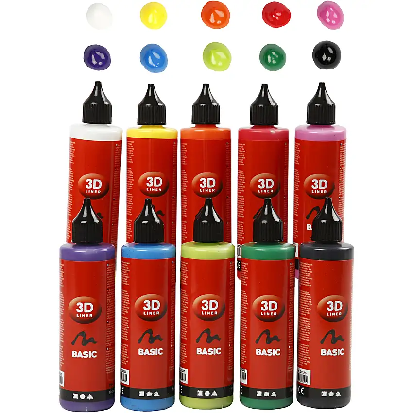 3D-liner Creativ CompanyMixade Färger 10x100 ml/1 Förp