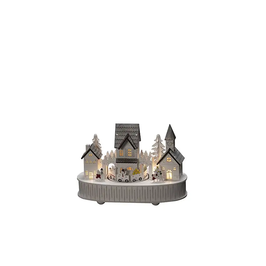 Julby Gnosjö KonstsmideHus/Kyrka Trä 5 LED