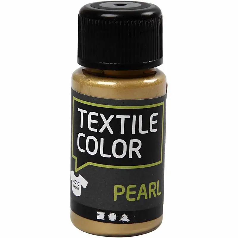 Textilfärg Creativ CompanyPärlemor 1 FlaskaGuld, 50 ml