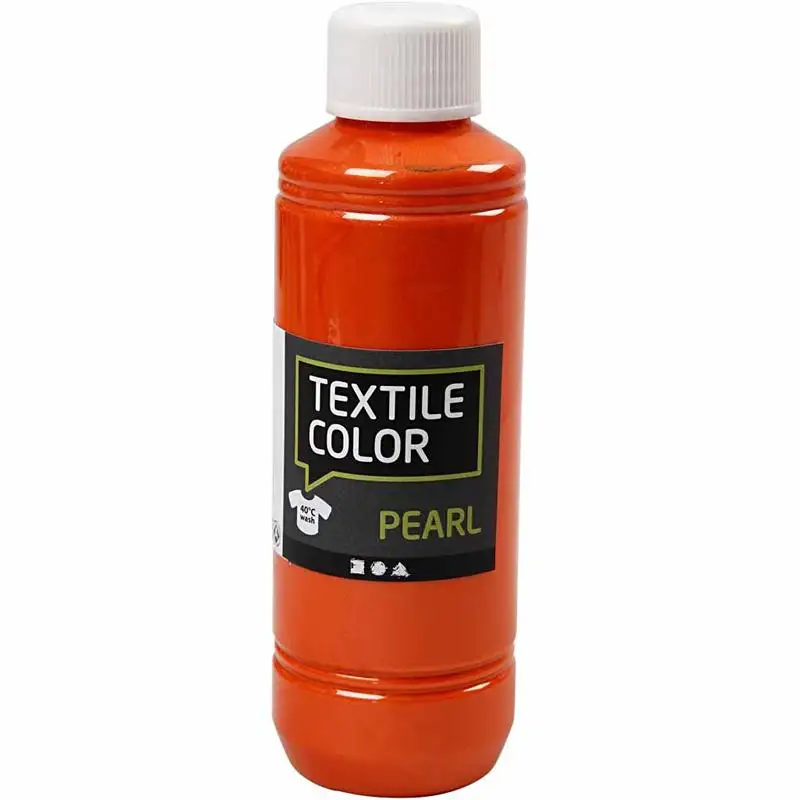 Textilfärg Creativ CompanyPärlemor 1 FlaskaOrange, 250 ml