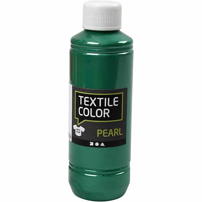 Textilfärg Creativ CompanyPärlemor 1 FlaskaGrön, 250 ml