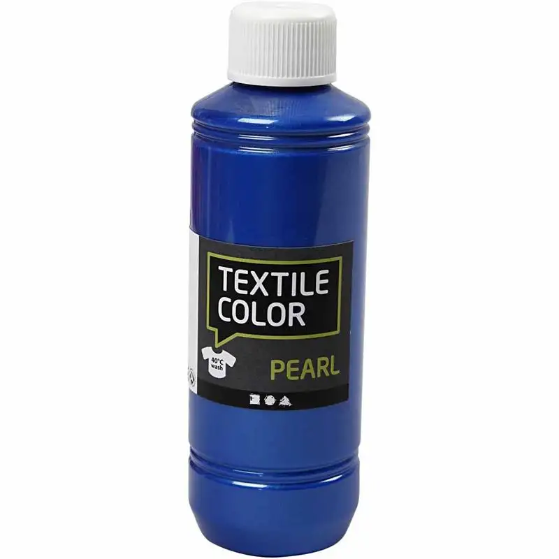 Textilfärg Creativ CompanyPärlemor 1 FlaskaBlå, 250 ml