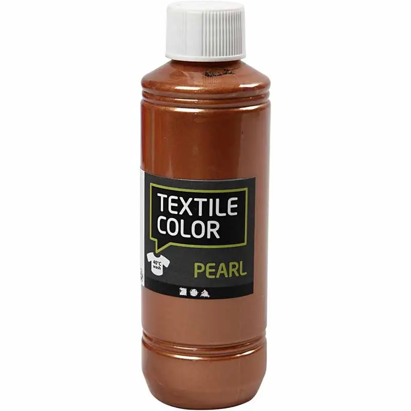 Textilfärg Creativ CompanyPärlemor 1 FlaskaKoppar, 250 ml